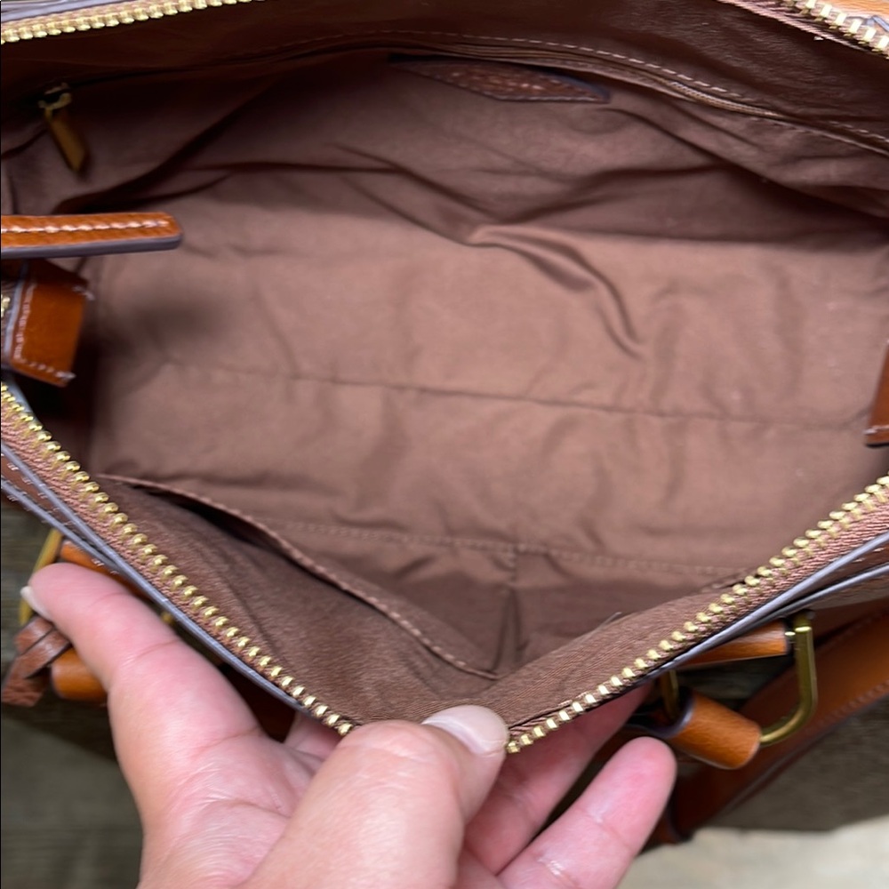 Fossil Jacqueline Brown Leather satchel - Picture 6 of 10